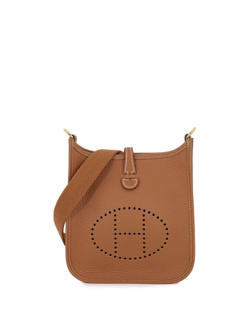 Hermes Shoulder Bag Evelyne TPM 111 Amazon Gold Taurillon Clemence